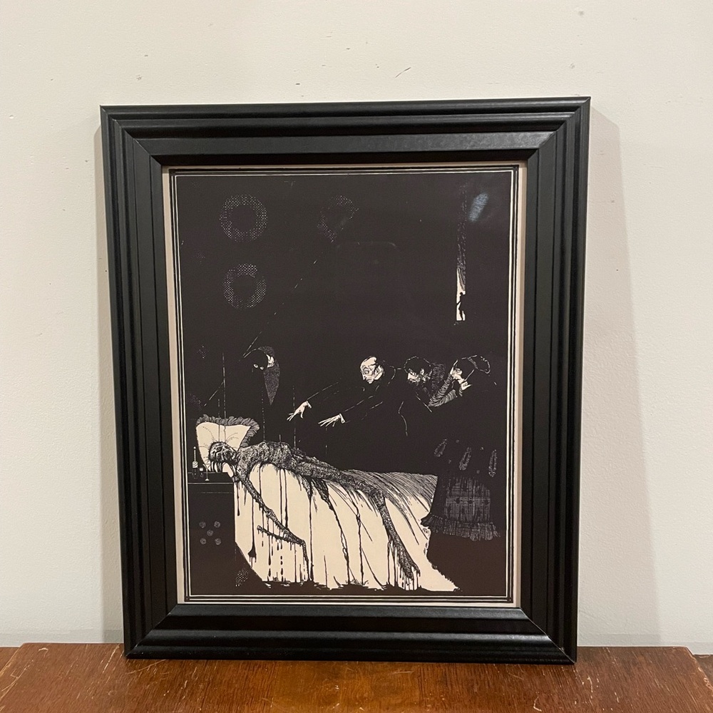 Edgar Allan Poe Corpse Framed Art Print 10x12 Harry Clarke Case of M. Valdemar